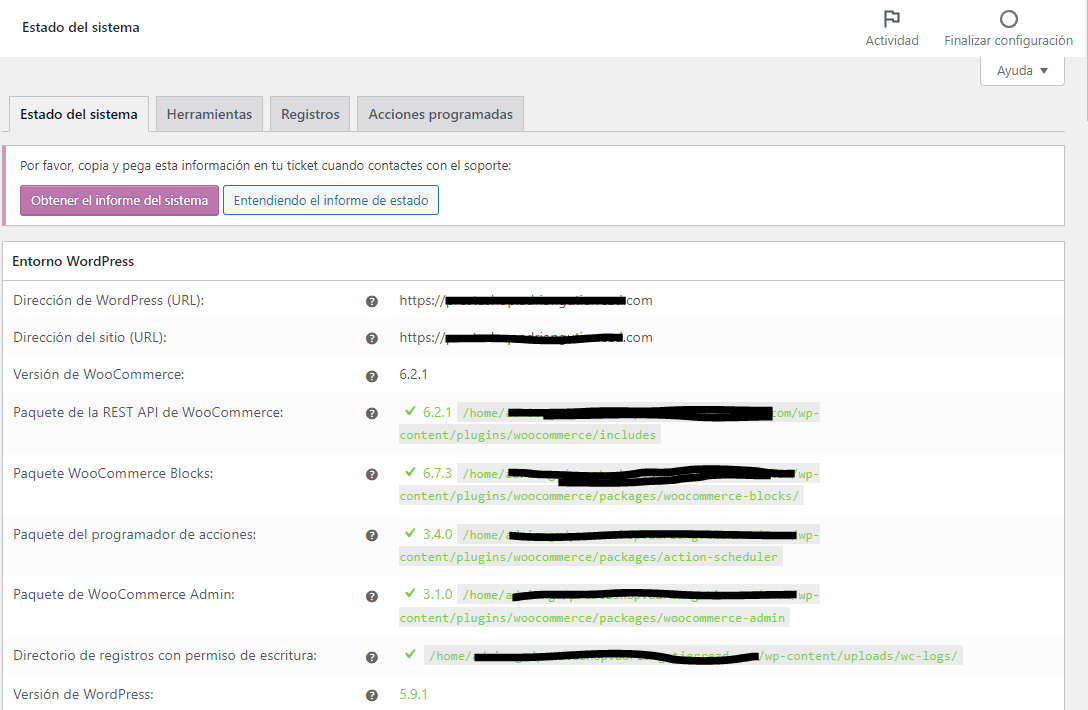 funcionamiento de Estado en Woocommerce